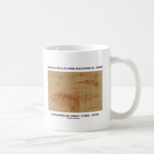 Da Vinci Design For A Flying Machine Coffee Mug (Right)