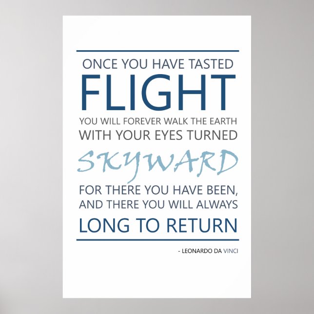 Da Vinci Flight Quote Poster (Front)