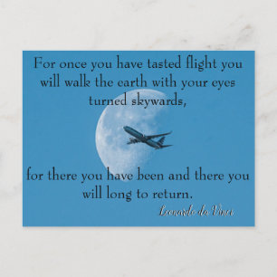 Da Vinci Flying Poem🚁✨ Budget Special Postcard