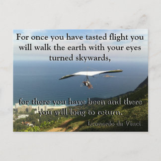 Da Vinci Flying Poem🚁✨ Budget Special Postcard