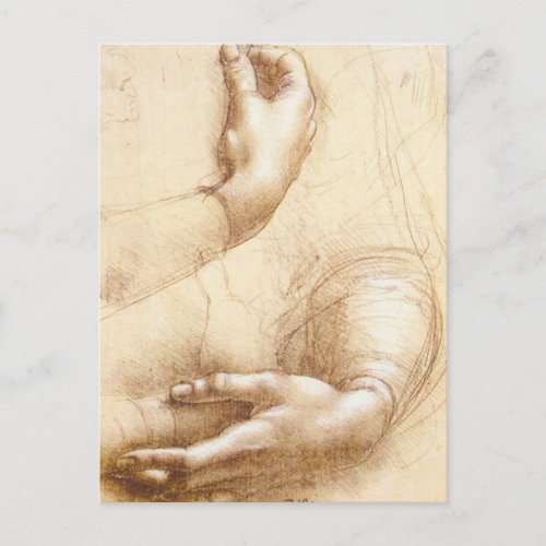 Da Vinci Hands Postcard