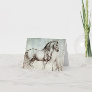 Da Vinci Horse Study Renaissance Sketch Fine Art Card