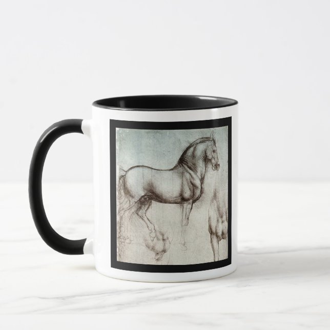 Da Vinci Horse Study Renaissance Sketch Fine Art Mug (Left)
