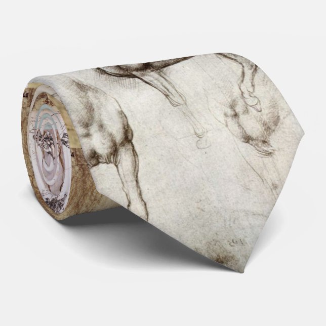 Da Vinci Horses Tie (Rolled)