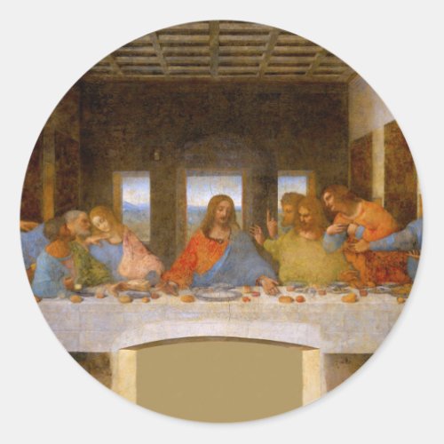 Da Vinci Last Supper Fine Art Classic Classic Round Sticker