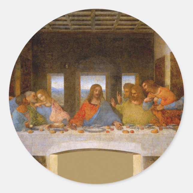 Da Vinci Last Supper Fine Art Classic Classic Round Sticker (Front)