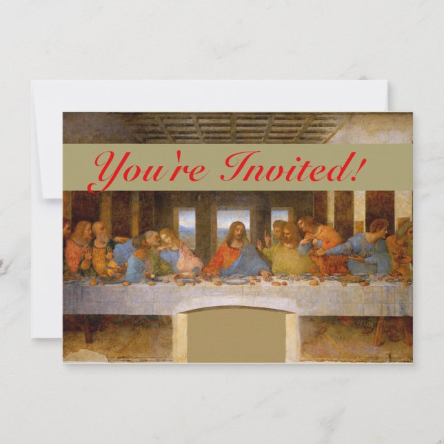 Da Vinci Last Supper Fine Art Classic Invitation (Front)