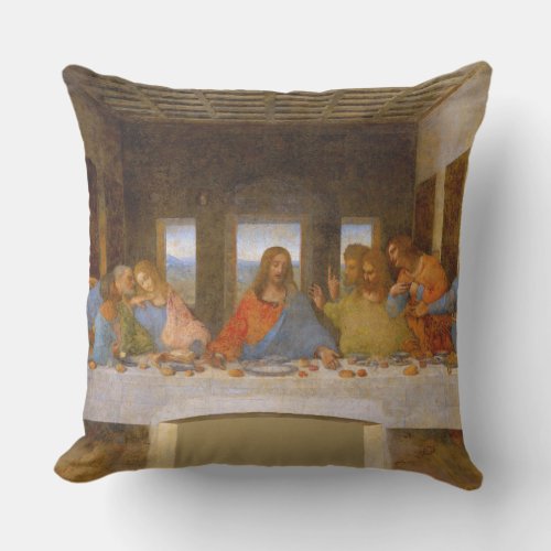 Da Vinci Last Supper Fine Art Classic Outdoor Pillow