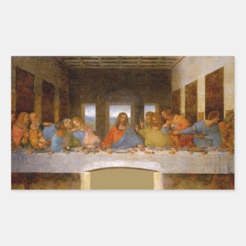 Da Vinci Last Supper Fine Art Classic Rectangular Sticker