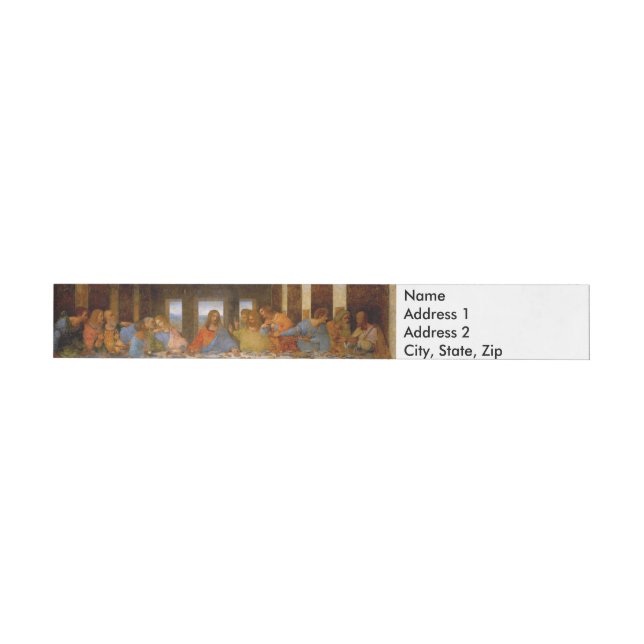 Da Vinci Last Supper Fine Art Classic Wrap Around Address Label (Individual)