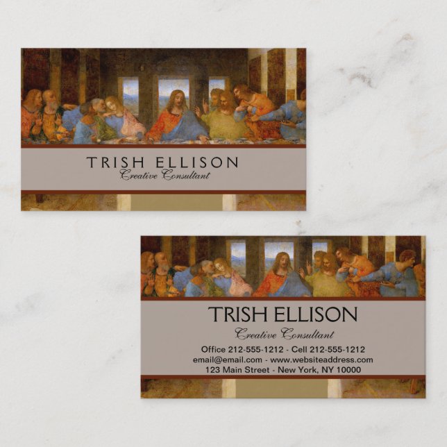 Da Vinci Last Supper Fine Art Classical Business Card (Front/Back)