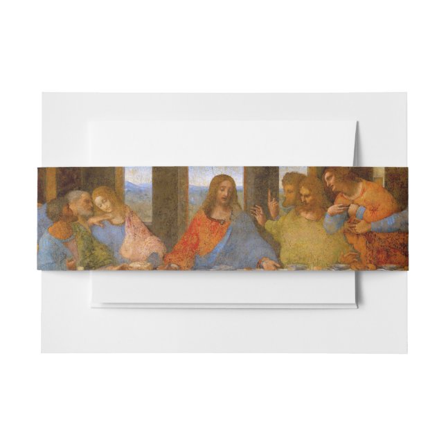 Da Vinci Last Supper Fine Art Classical Invitation Belly Band (Front Example)