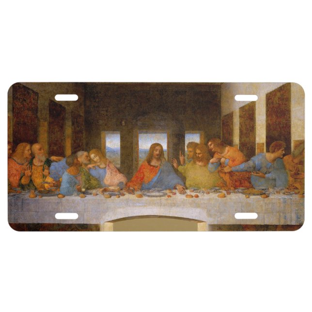 Da Vinci Last Supper Fine Art Classical License Plate (Front)