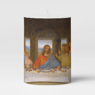 Da Vinci Last Supper Fine Art Classical Pillar Candle