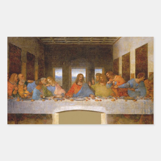 Da Vinci Last Supper Fine Art Classical Rectangular Sticker (Front)