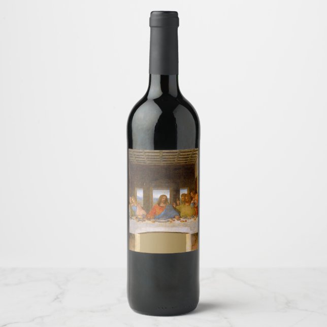 Da Vinci Last Supper Fine Art Classical Wine Label (Front)