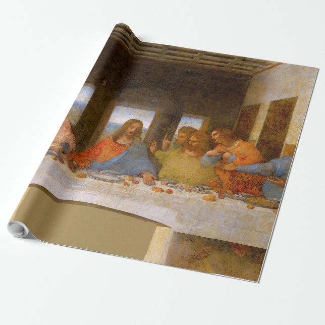 Da Vinci Last Supper Fine Art Classical Wrapping Paper (Unrolled)