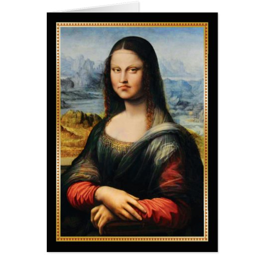 Da Vinci Mona Lisa Grumpy Face Cards (Front)