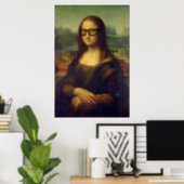 da Vinci Mona Lisa in Cool Hipster Glasses Art Poster | Zazzle