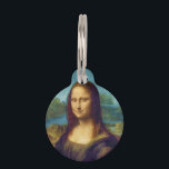Da Vinci: Mona Lisa Pet Tag<br><div class="desc">The Mona Lisa, assumed to be Lisa Gherardini and probably the most famous portrait in the world, by Renaissance artist Leonardo da Vinci c. 1503-06; restored in HDR colors.</div>