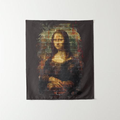 da Vinci Mona Lisa Street Art Tapestry