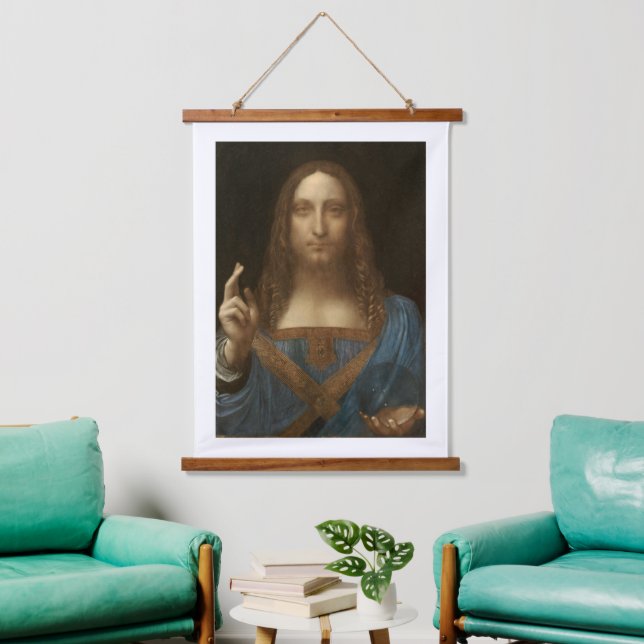 Da Vinci, Savior of the World, Salvator Mundi Hanging Tapestry (Living Room)