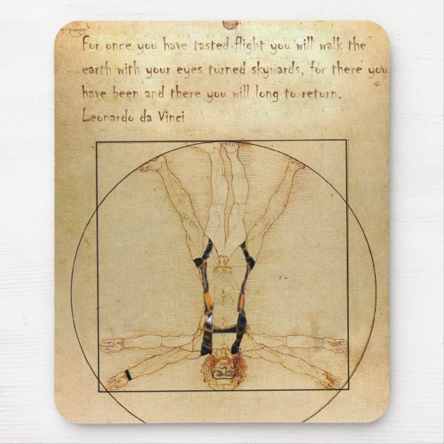 da Vinci Skydiving Mouse Pad (Front)