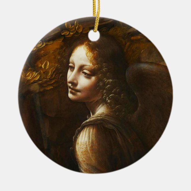 Da Vinci Virgin of the Rocks Angel Ornament (Front)