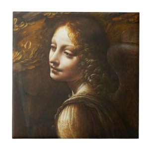 Da Vinci Virgin of the Rocks Angel Tile