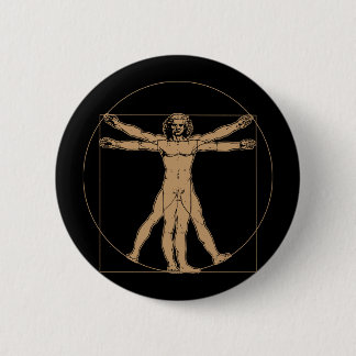 Da Vinci Vitruvian Man Button