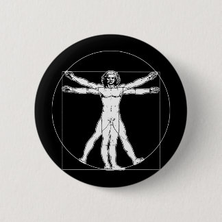 Da Vinci Vitruvian Man Button