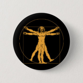 Da Vinci Vitruvian Man Button