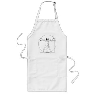 Da Vinci Vitruvian Man Long Apron
