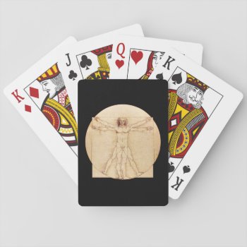 Da Vinci Vitruvian Man Playing Cards by encore_arts at Zazzle