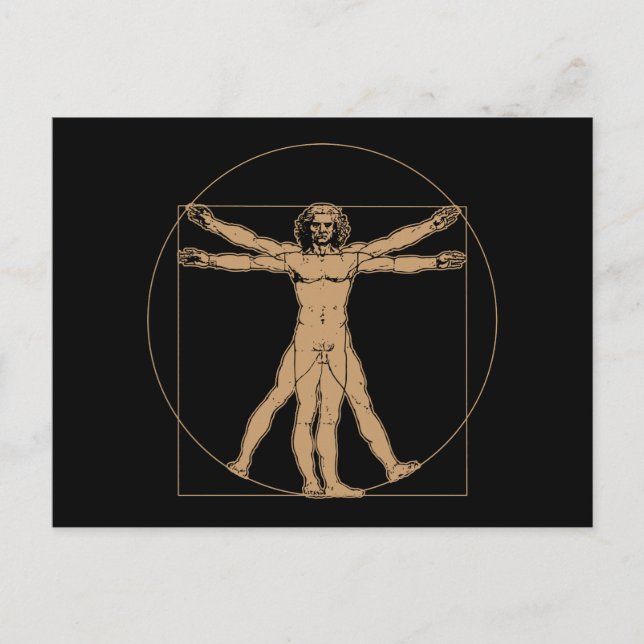 Da Vinci Vitruvian Man Postcard (Front)