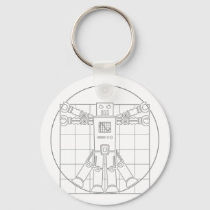 Da Vinci Vitruvian Robot Keychain