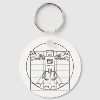 Da Vinci Vitruvian Robot Keychain