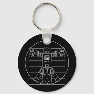 Da Vinci Vitruvian Robot Keychain