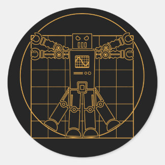 Da Vinci Vitruvian Robot Sticker