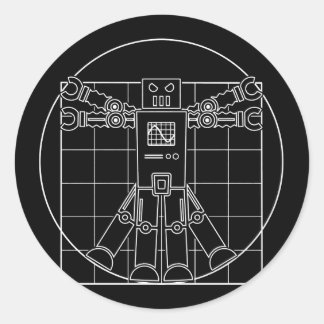 Da Vinci Vitruvian Robot Sticker