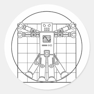 Da Vinci Vitruvian Robot Sticker