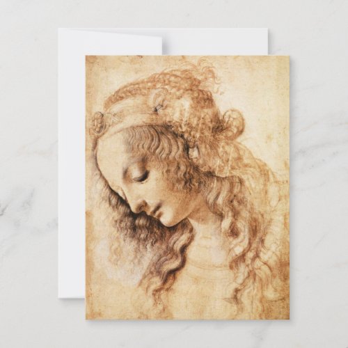 Da Vinci Womans Head Invitations