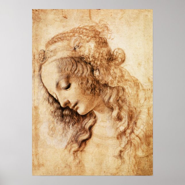 Da Vinci Woman’s Head Poster (Front)