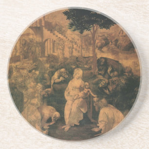 da Vinci's Adoration of the Magi Sandstone Coaster
