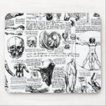 Da Vinci's Anatomy Sketchbook Mouse Pad<br><div class="desc">Seamless compilation of sketches from Da Vinci's studies of human anatomy.</div>