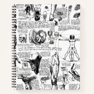 Da Vinci's Anatomy Sketchbook Notebook