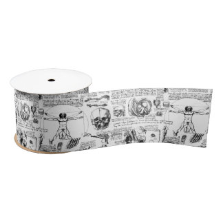Da Vinci's Anatomy Sketchbook Satin Ribbon