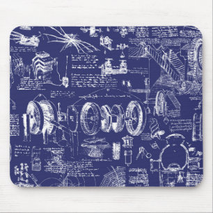 Da Vinci's Blueprints // Mouse Pad
