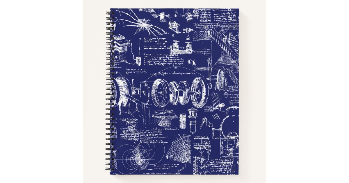 Da Vinci's Blueprints // Notebook Zazzle