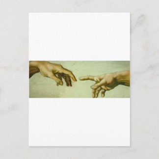 Da Vinci's Creation of Adam Postcard
